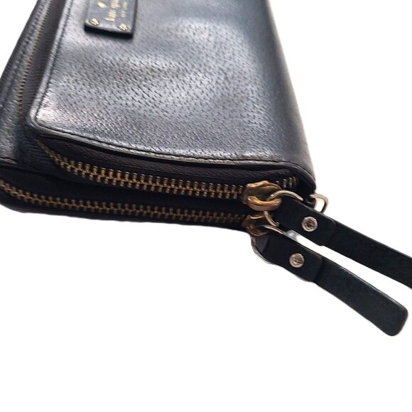 Kate Spade Wallet Zip Around Credit Card Slot Purse Zipper Leather - Picture 4 of 12